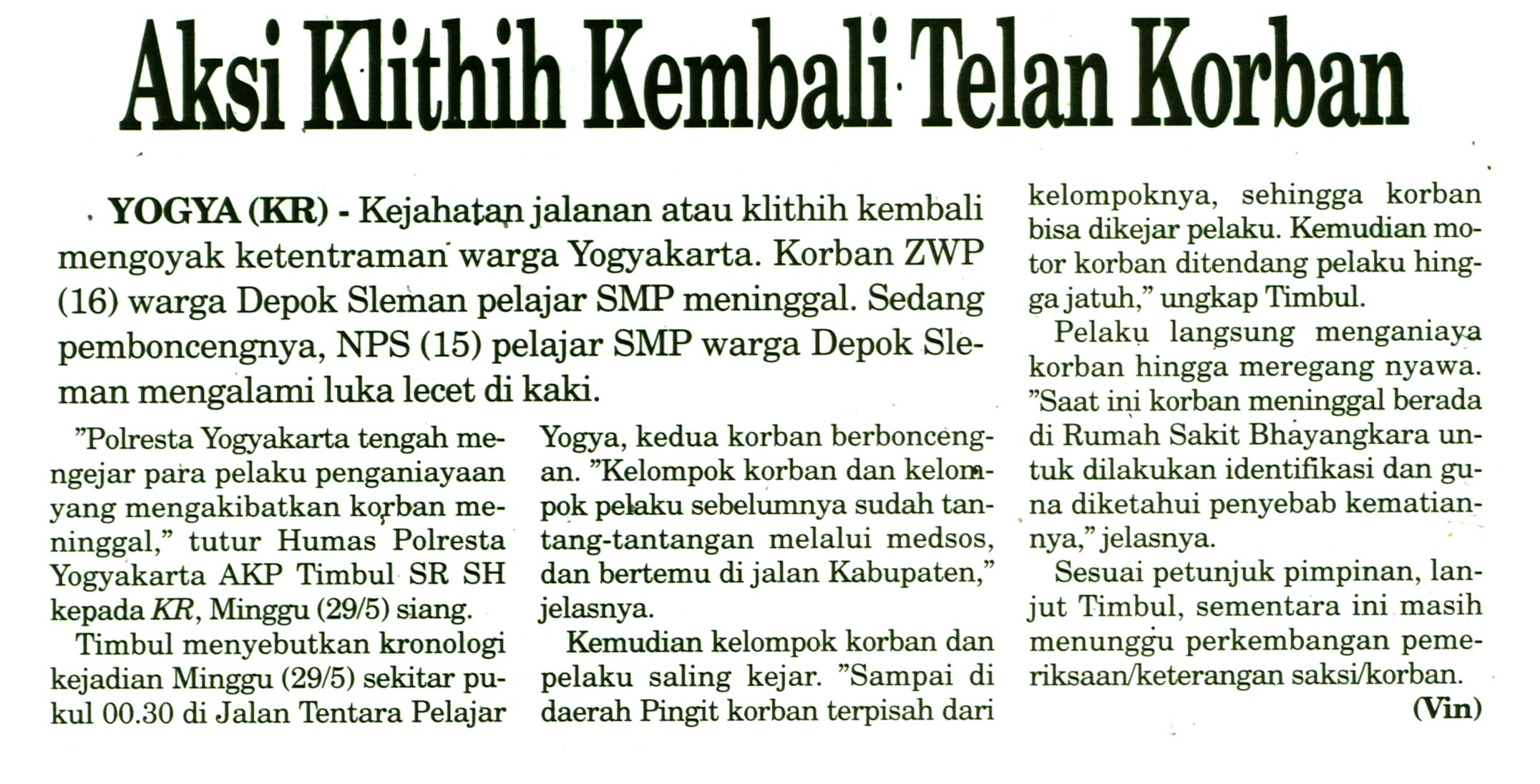 Kliping jogja terbaru