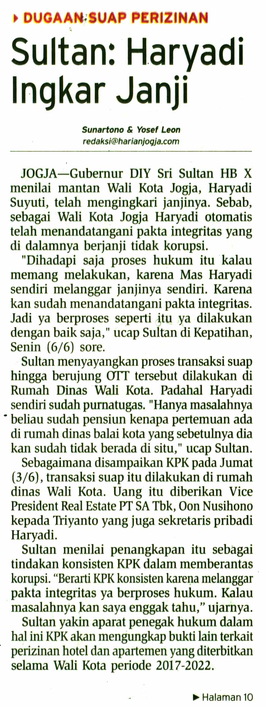 Kliping jogja terbaru