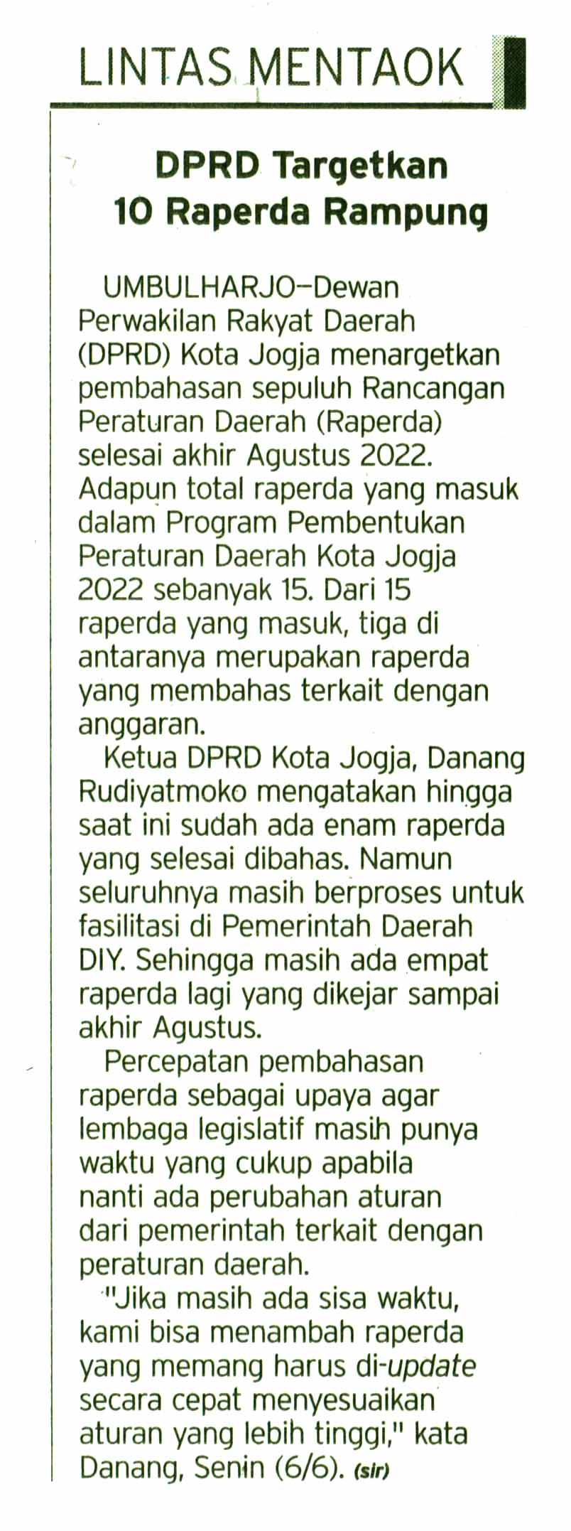Kliping jogja terbaru