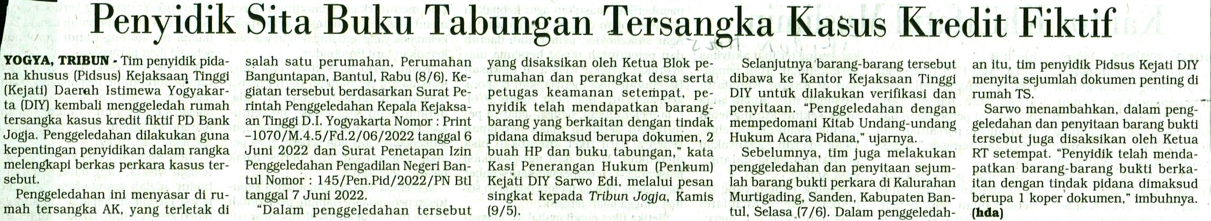 Kliping jogja terbaru