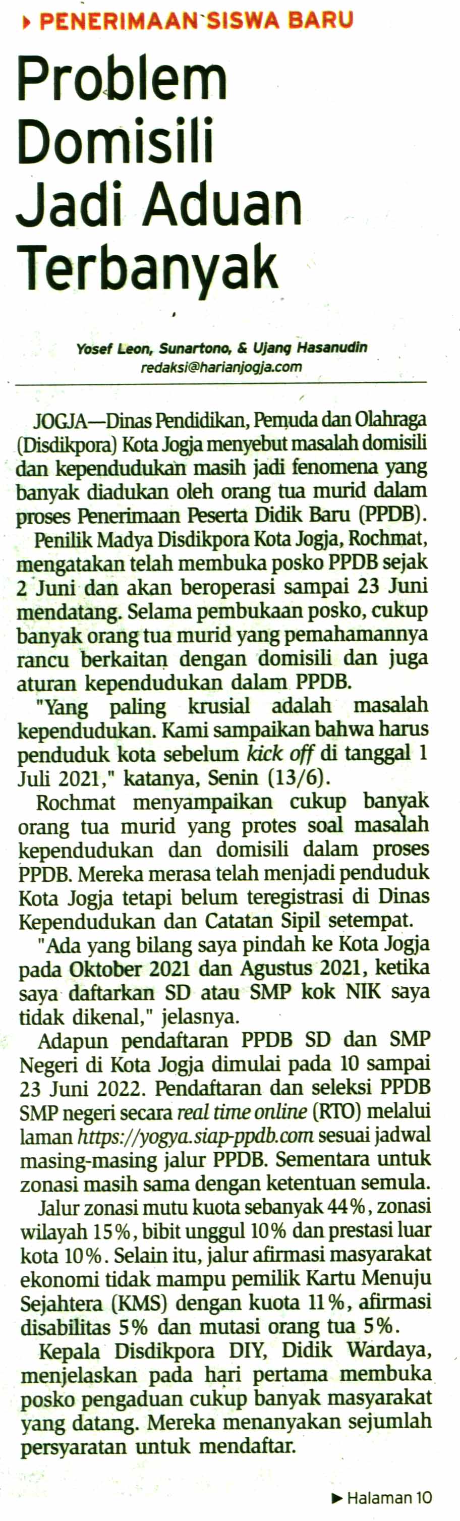 Kliping jogja terbaru