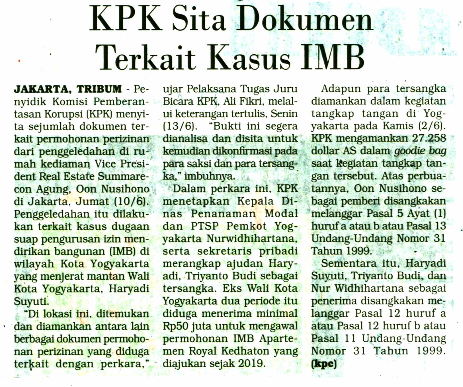 Kliping jogja terbaru