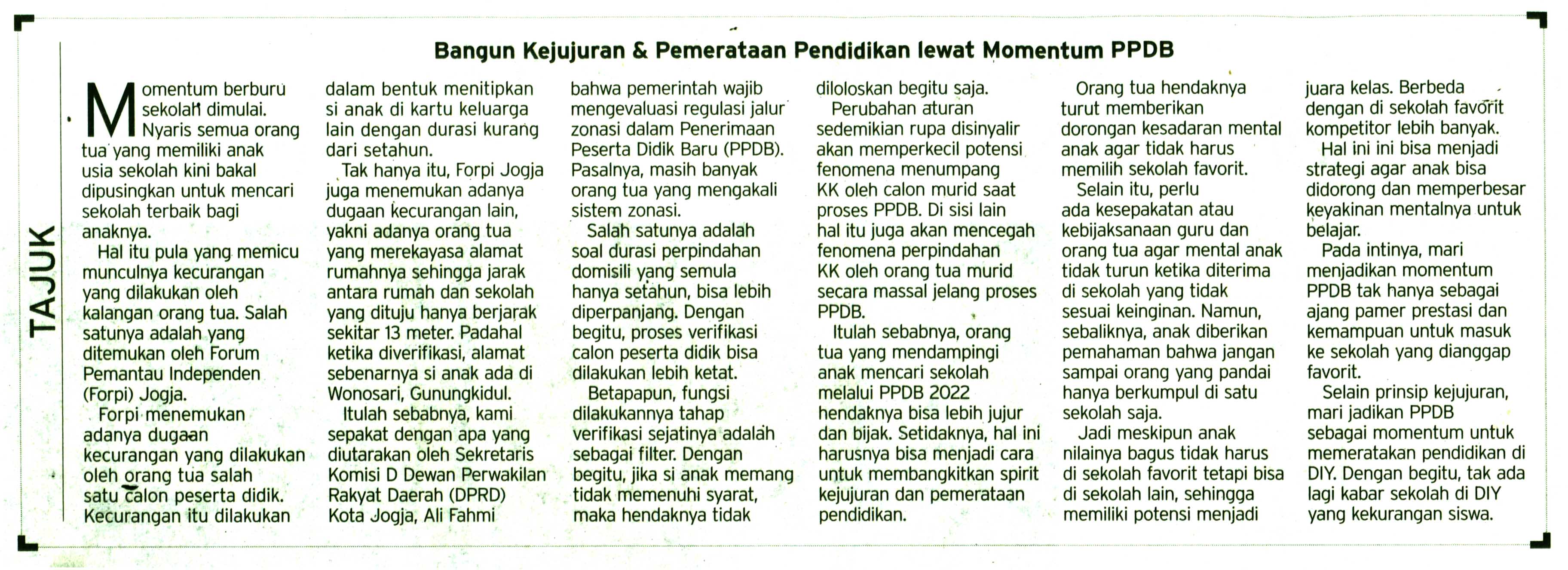 Kliping jogja terbaru
