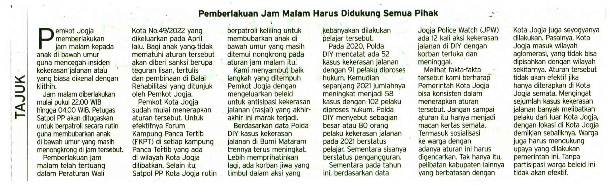 Kliping jogja terbaru