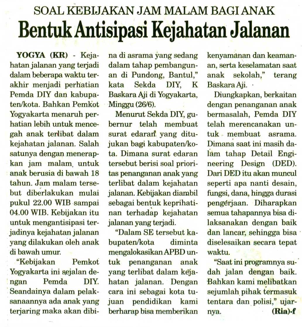Kliping jogja terbaru