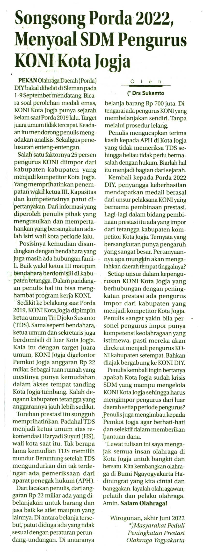Kliping jogja terbaru