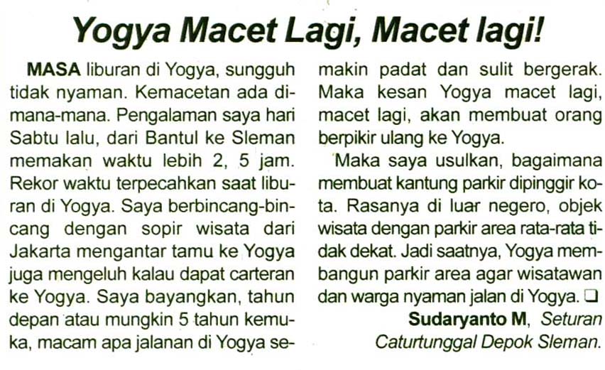 Kliping jogja terbaru