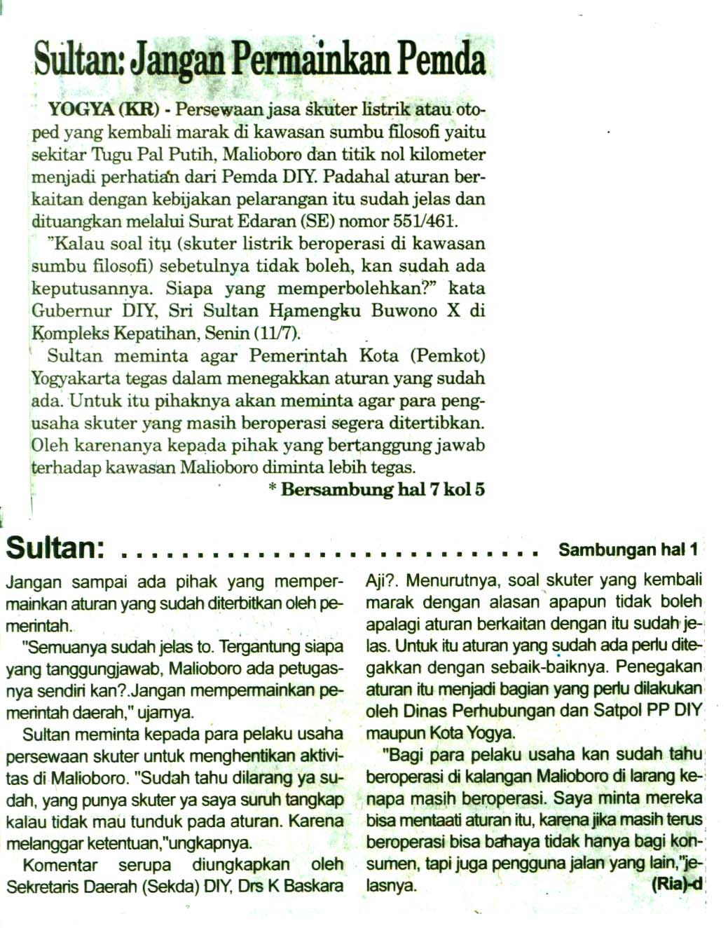 Kliping jogja terbaru