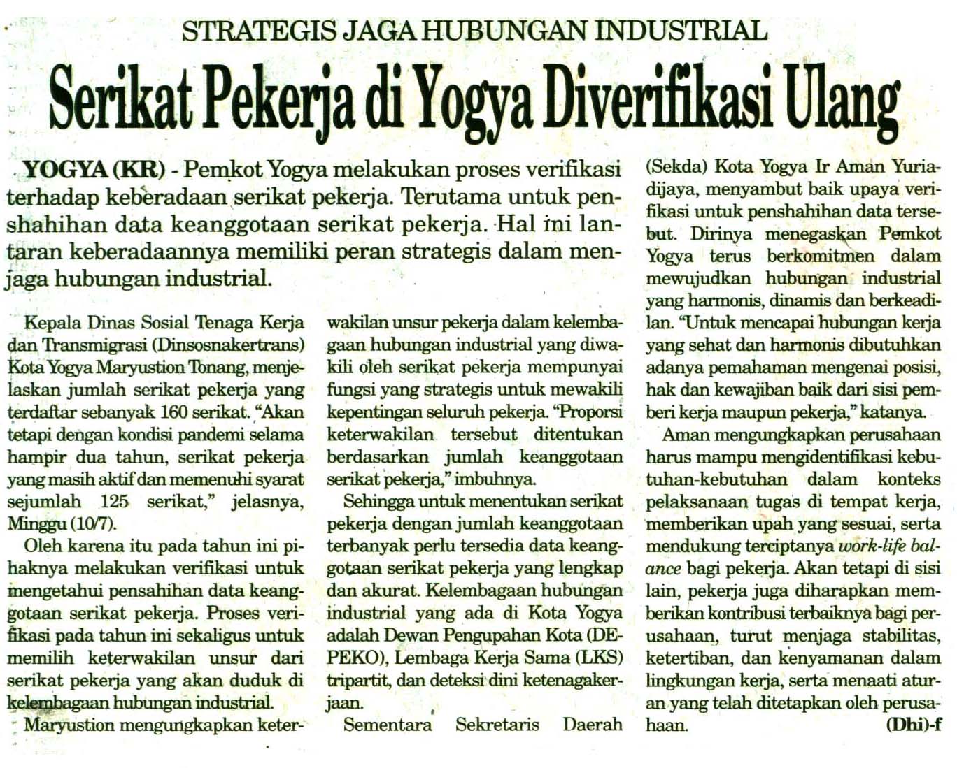 Kliping jogja terbaru