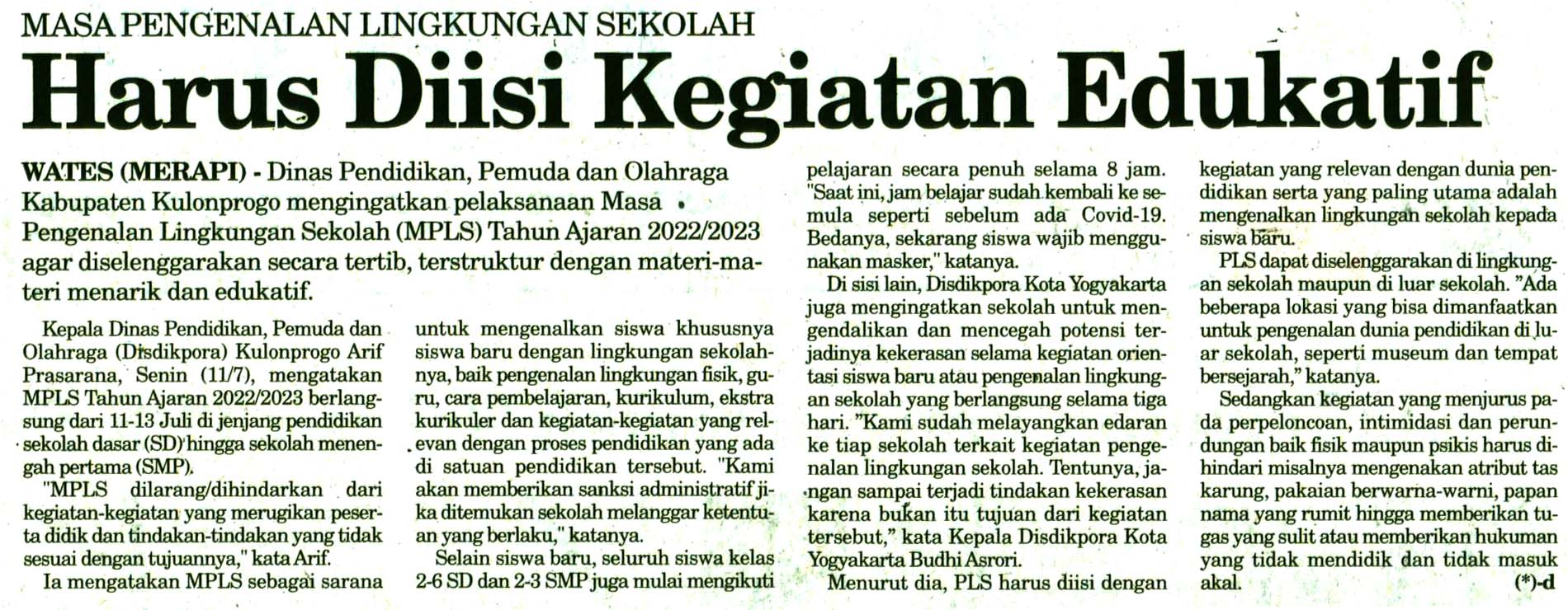 Kliping jogja terbaru