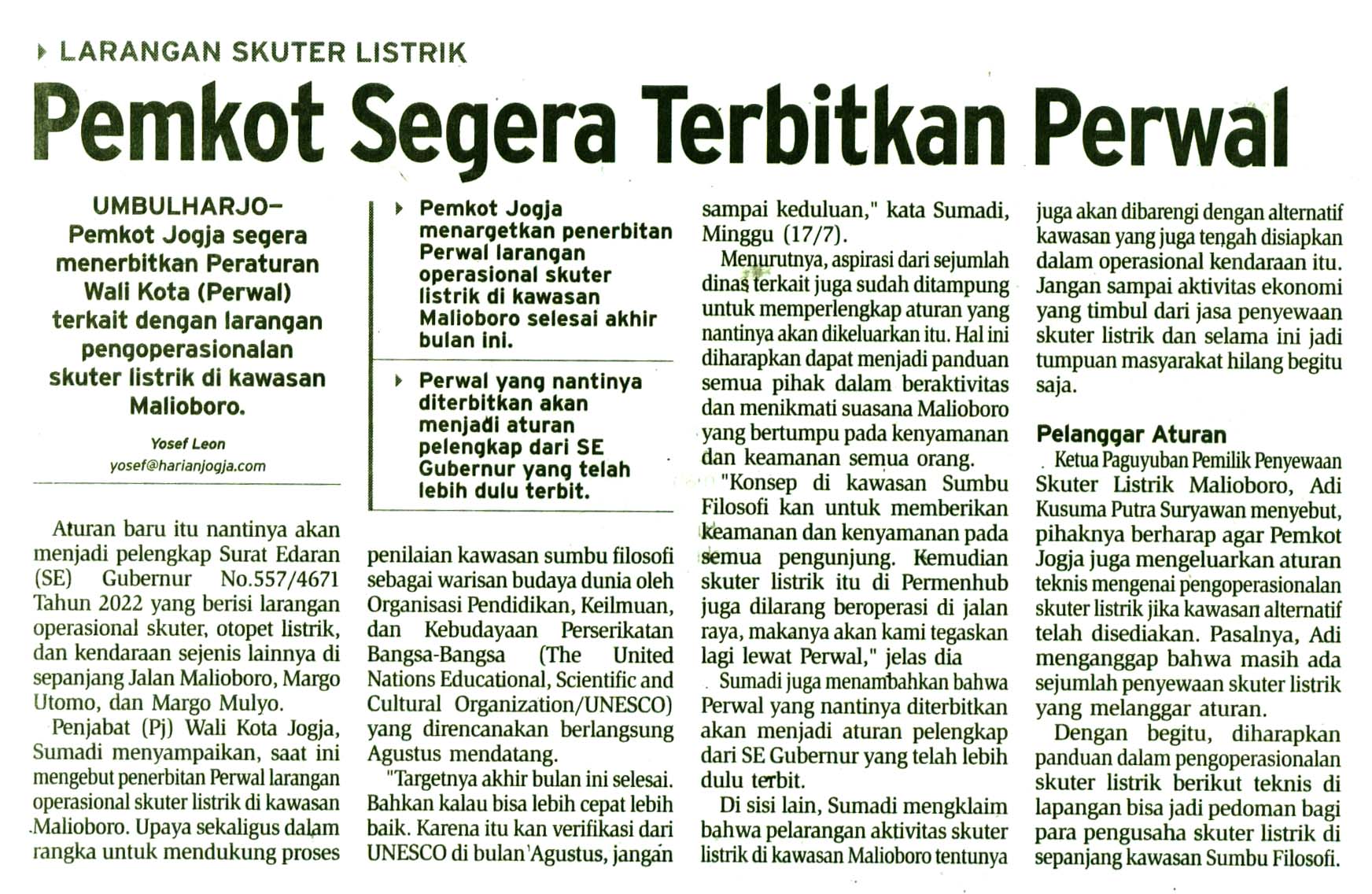 Kliping jogja terbaru