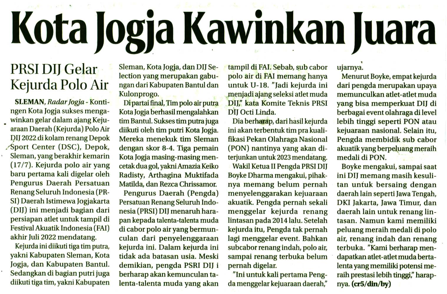 Kliping jogja terbaru