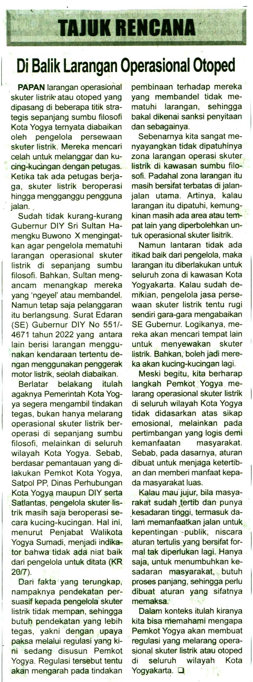 Kliping jogja terbaru