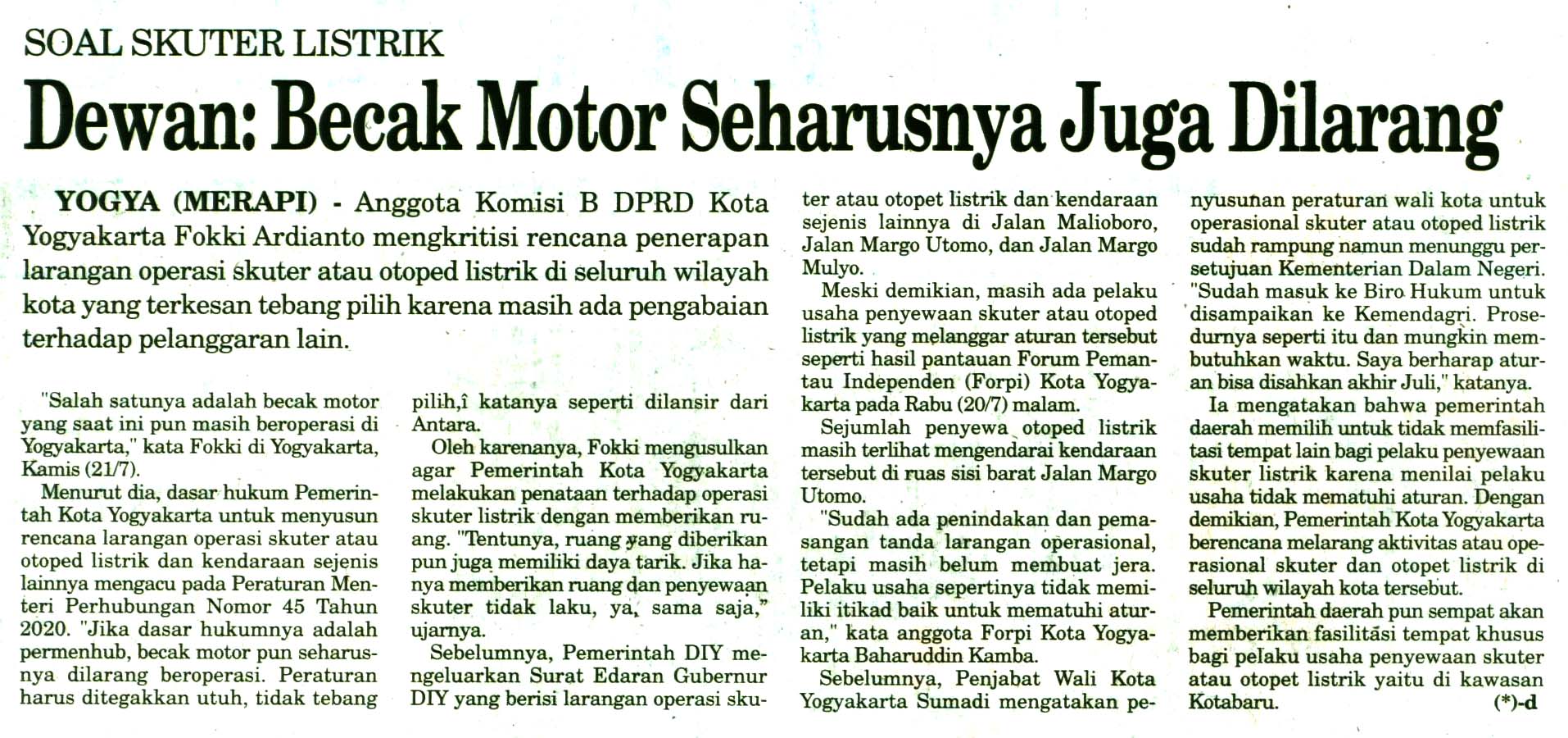 Kliping jogja terbaru