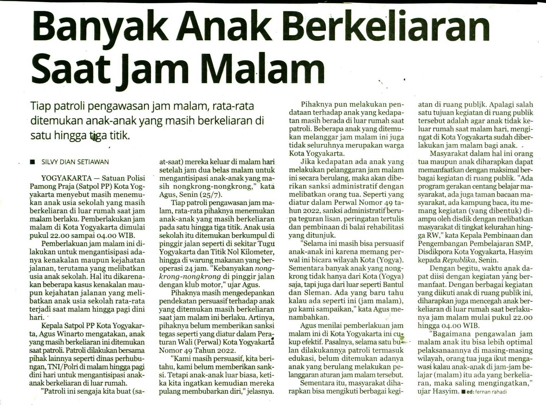 Kliping jogja terbaru