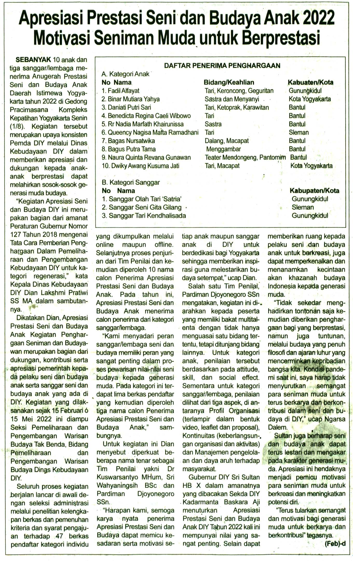 Kliping jogja terbaru