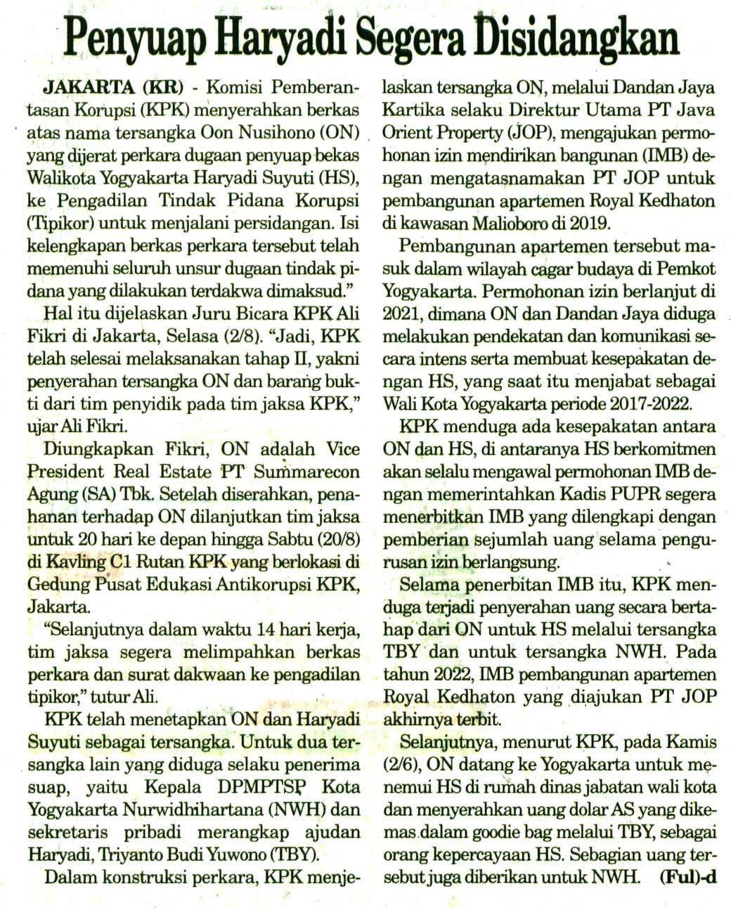 Kliping jogja terbaru