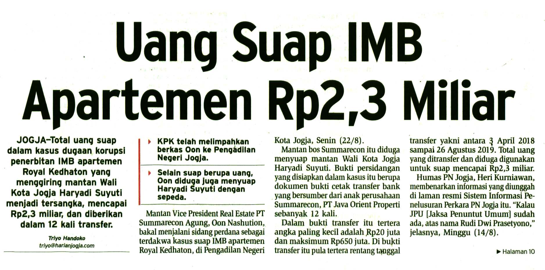 Kliping jogja terbaru