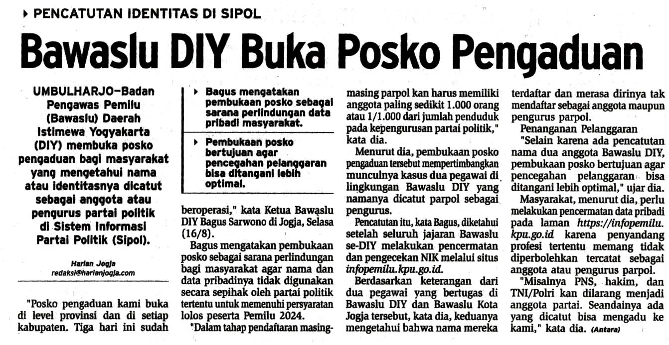 Kliping jogja terbaru