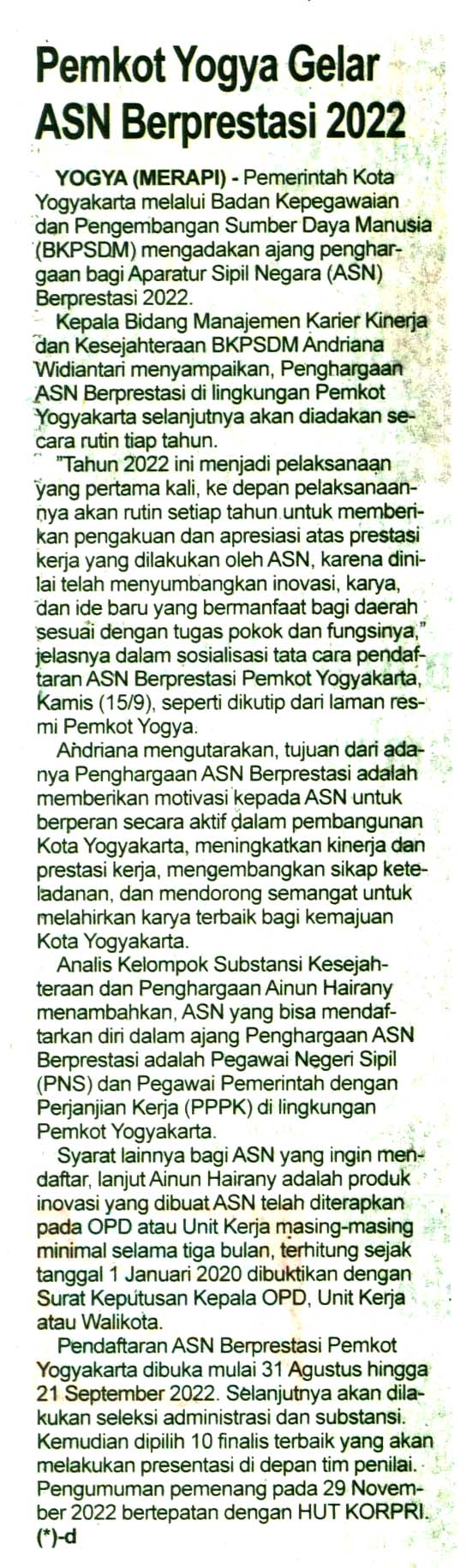 Kliping jogja terbaru
