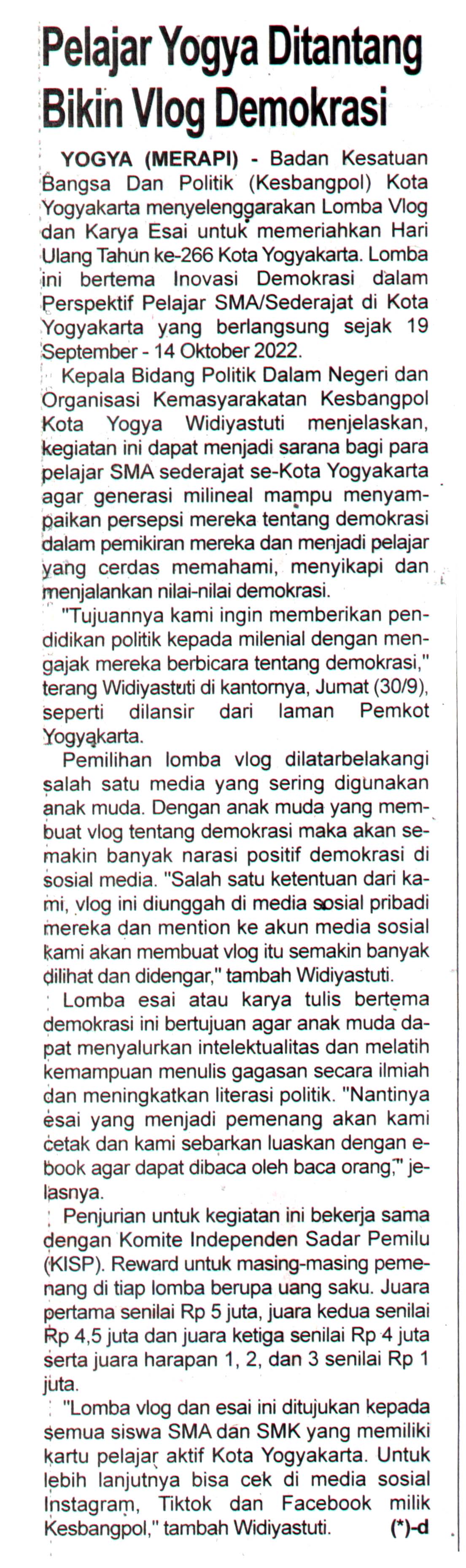 Kliping jogja terbaru