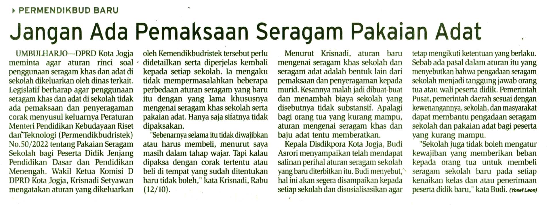 Kliping jogja terbaru