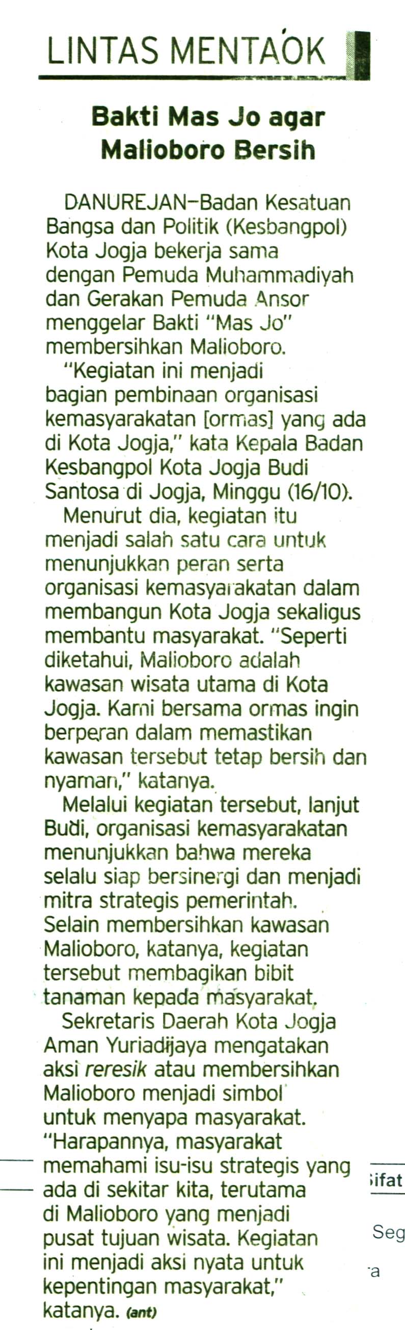 Kliping jogja terbaru
