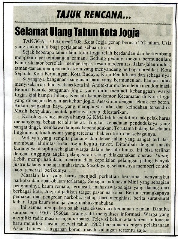 Kliping jogja terbaru