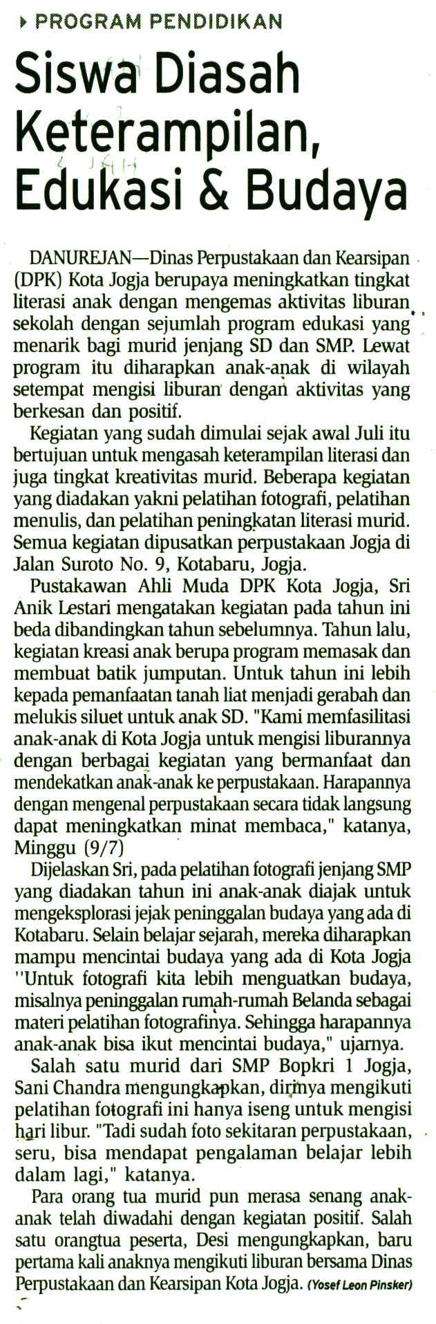Kliping jogja terbaru