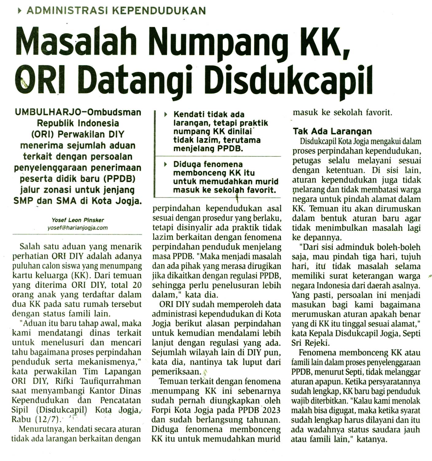 Kliping jogja terbaru