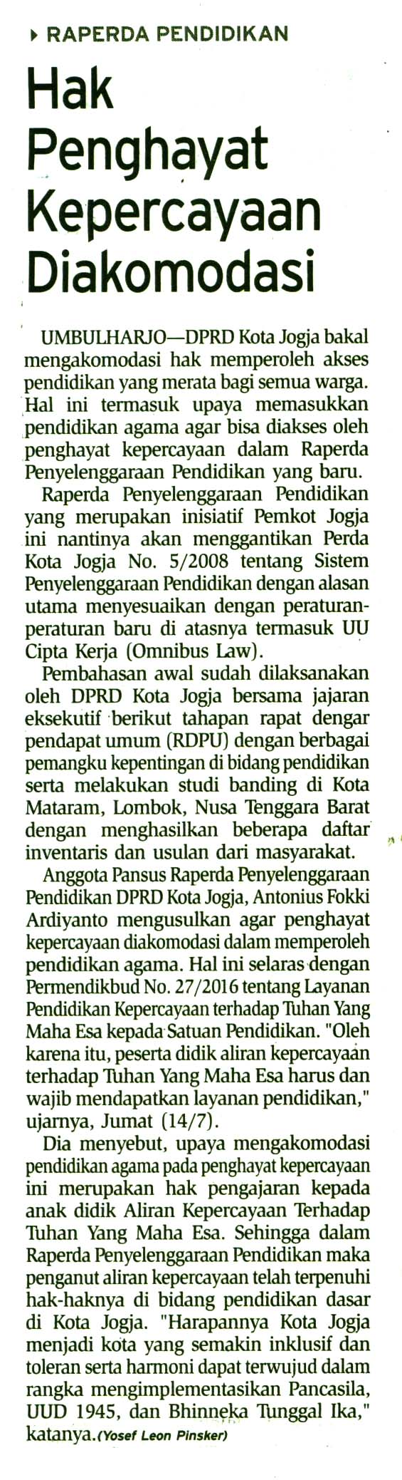 Kliping jogja terbaru