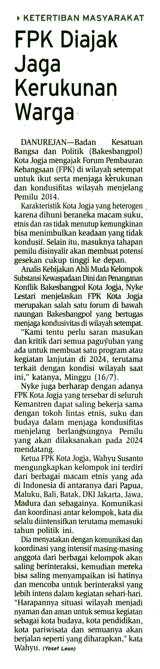 Kliping jogja terbaru