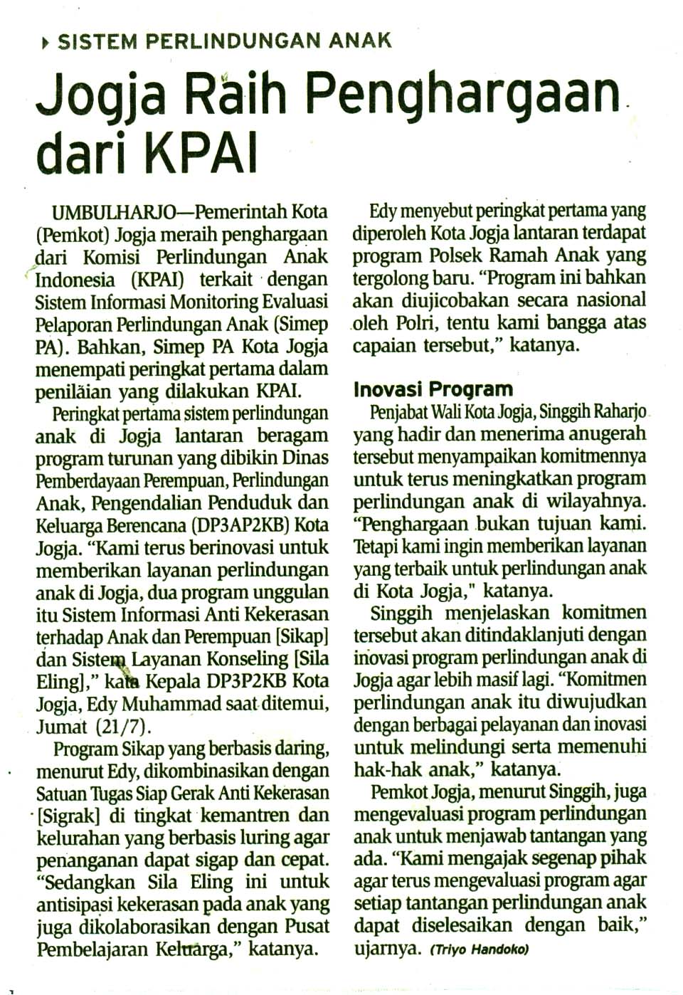 Kliping jogja terbaru