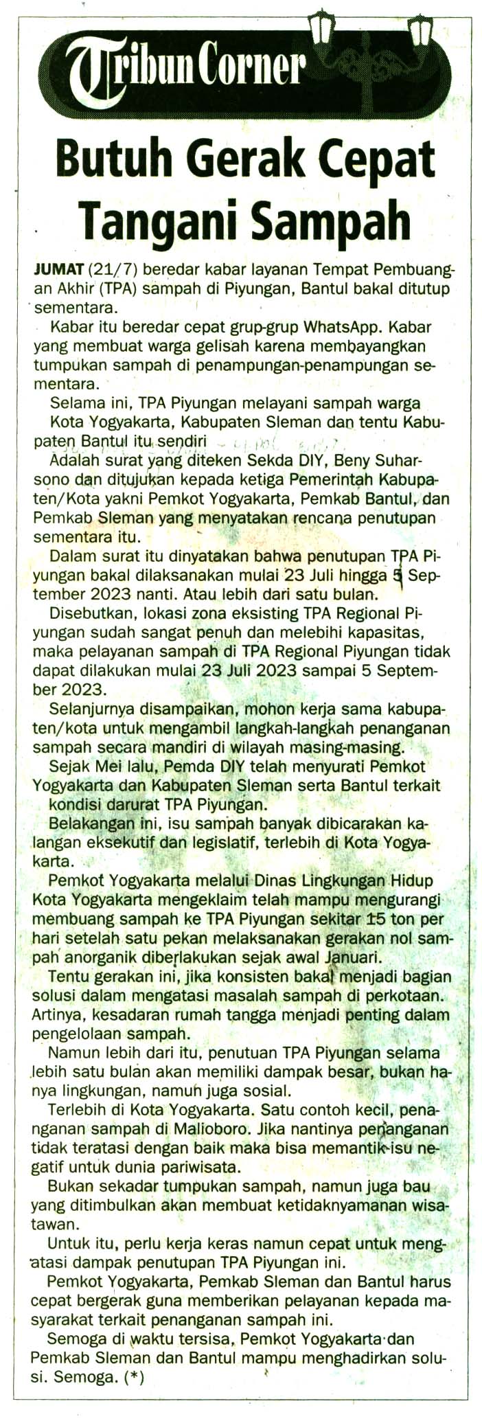 Kliping jogja terbaru