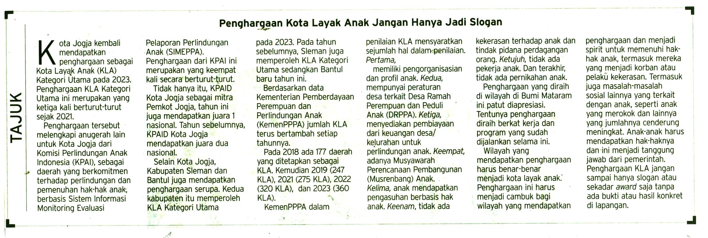 Kliping jogja terbaru