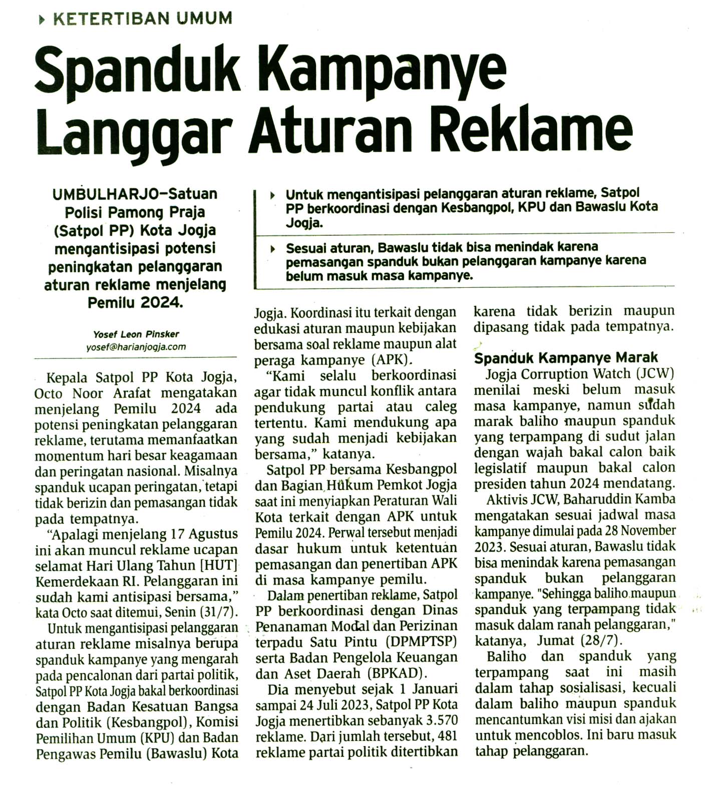 Kliping jogja terbaru