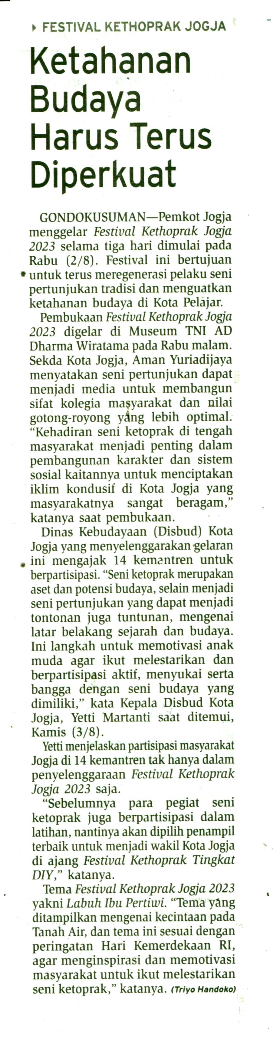Kliping jogja terbaru