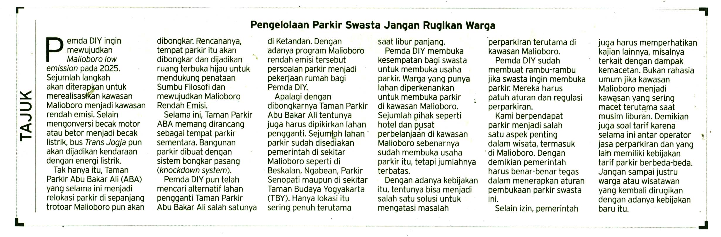 Kliping jogja terbaru
