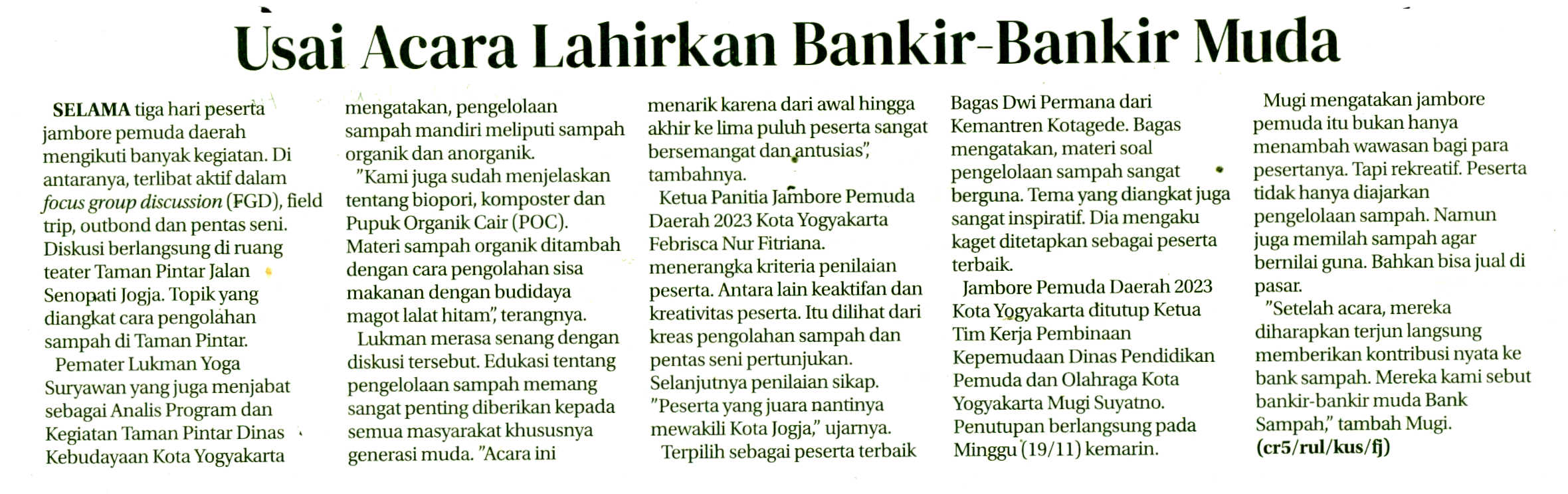 Kliping jogja terbaru