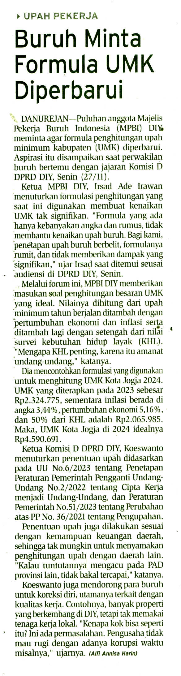 Kliping jogja terbaru