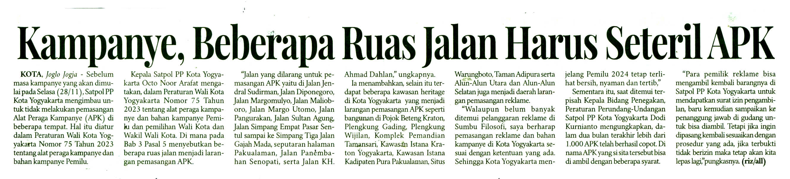 Kliping jogja terbaru