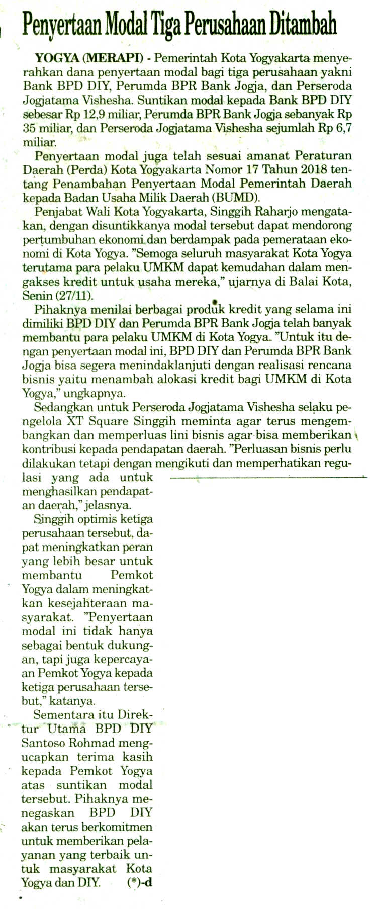 Kliping jogja terbaru