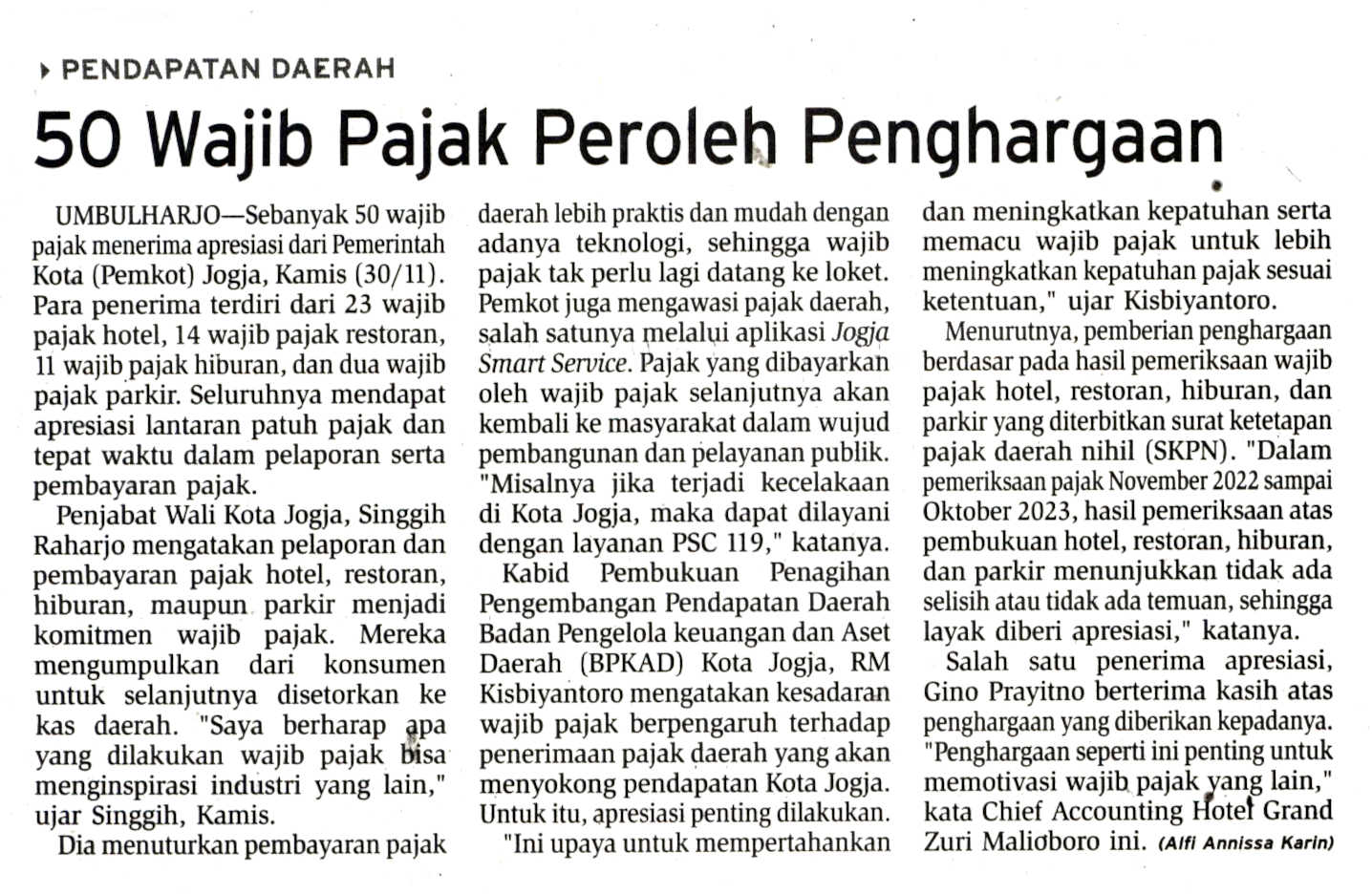 Kliping jogja terbaru