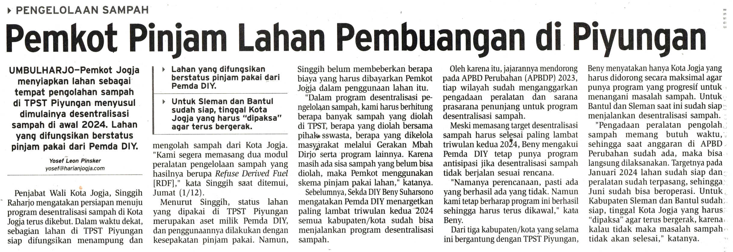 Kliping jogja terbaru