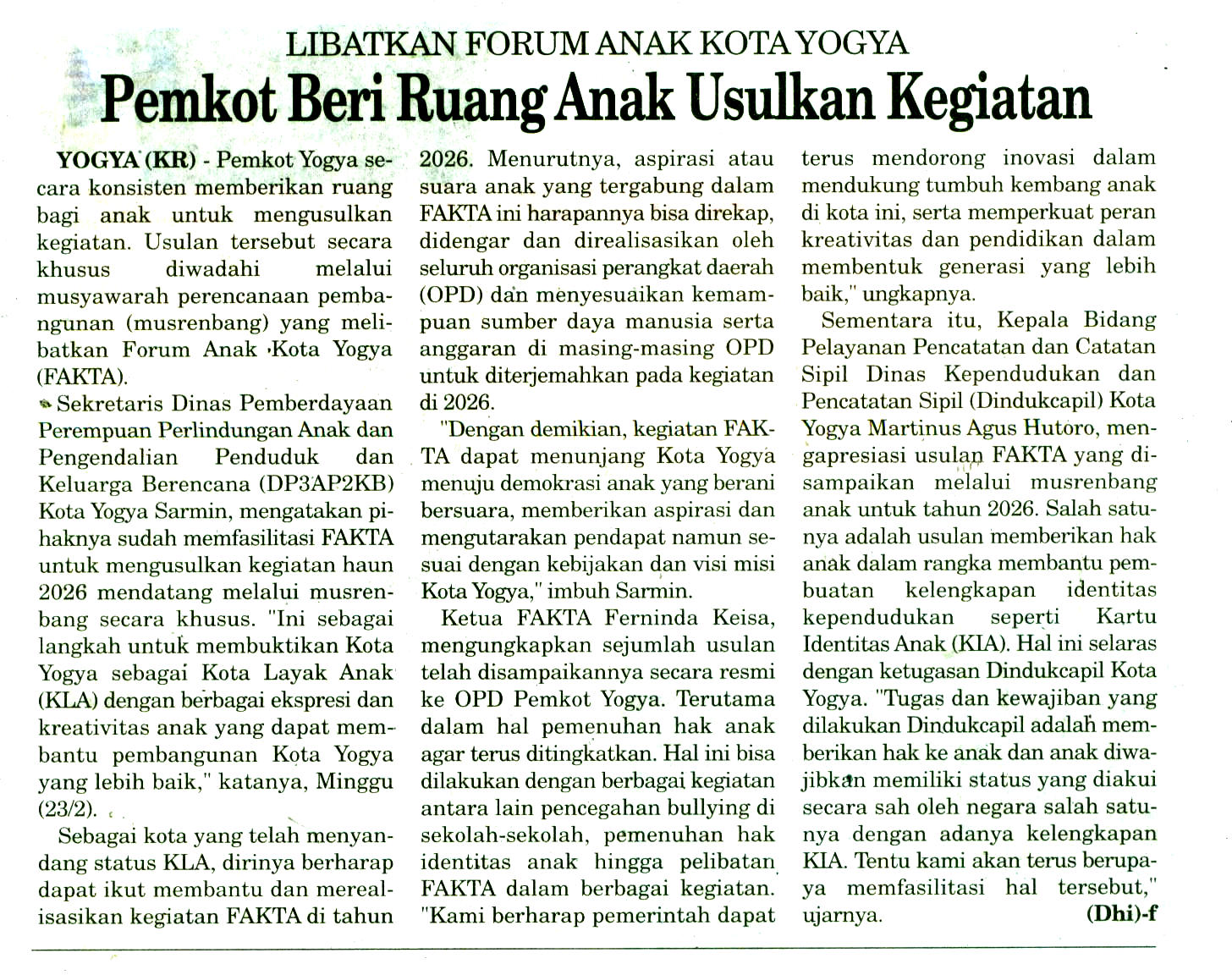 Kliping jogja terbaru