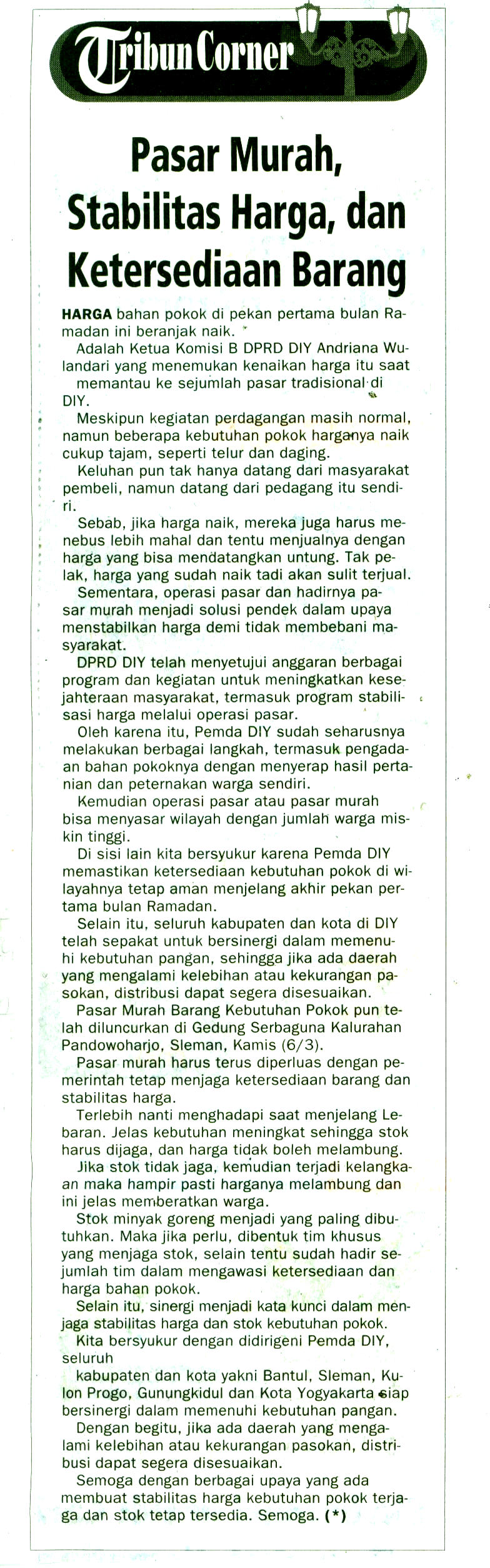 Kliping jogja terbaru
