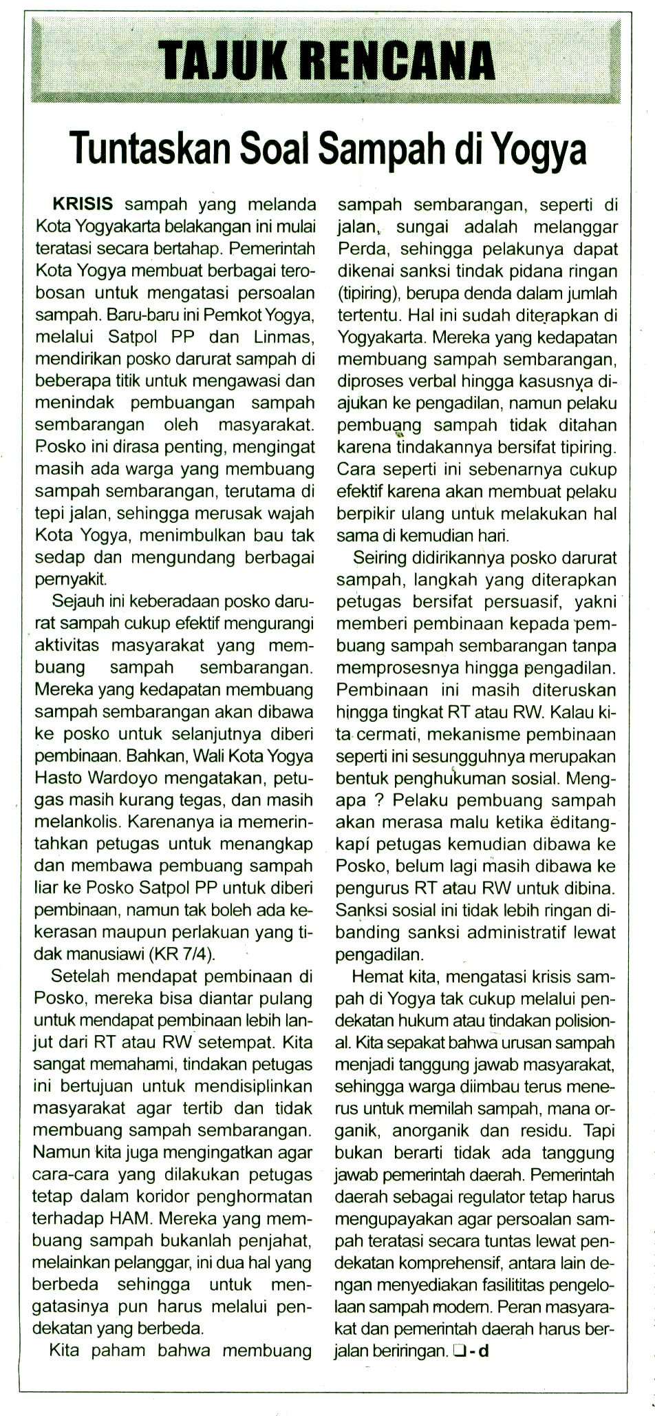 Kliping jogja terbaru