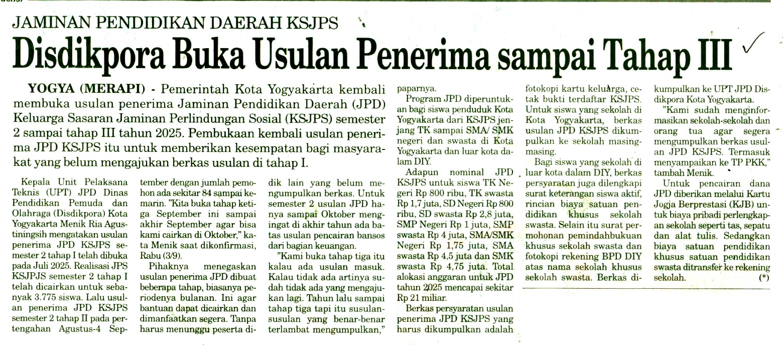 Kliping jogja terbaru
