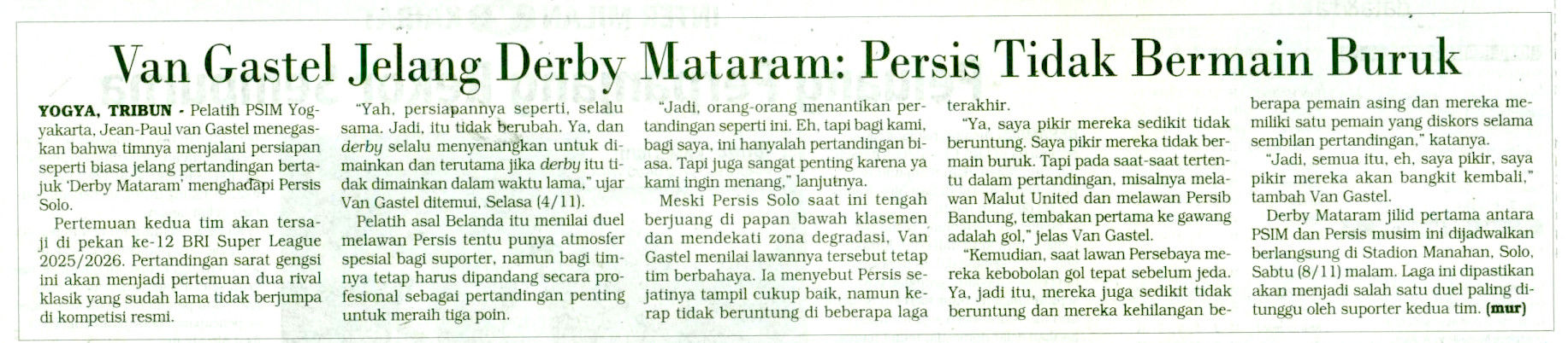 Kliping jogja terbaru