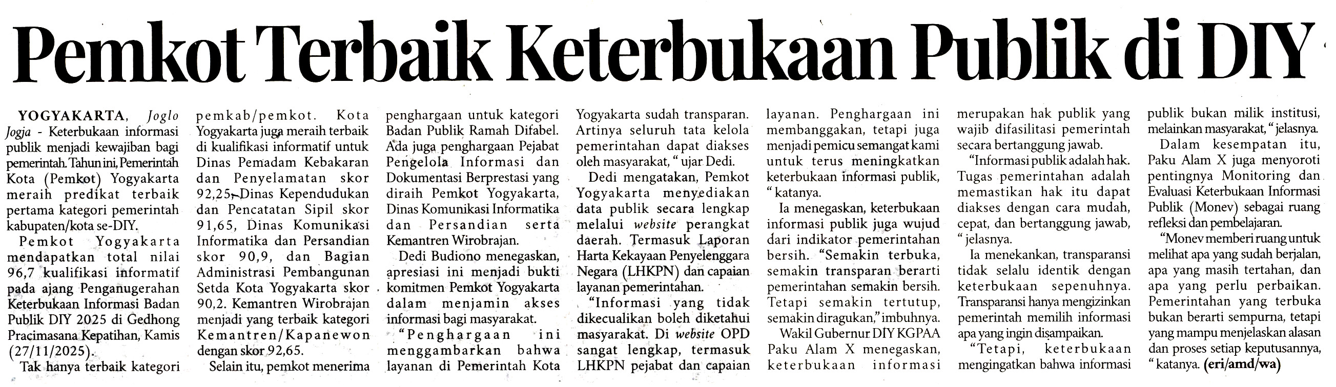 Kliping jogja terbaru